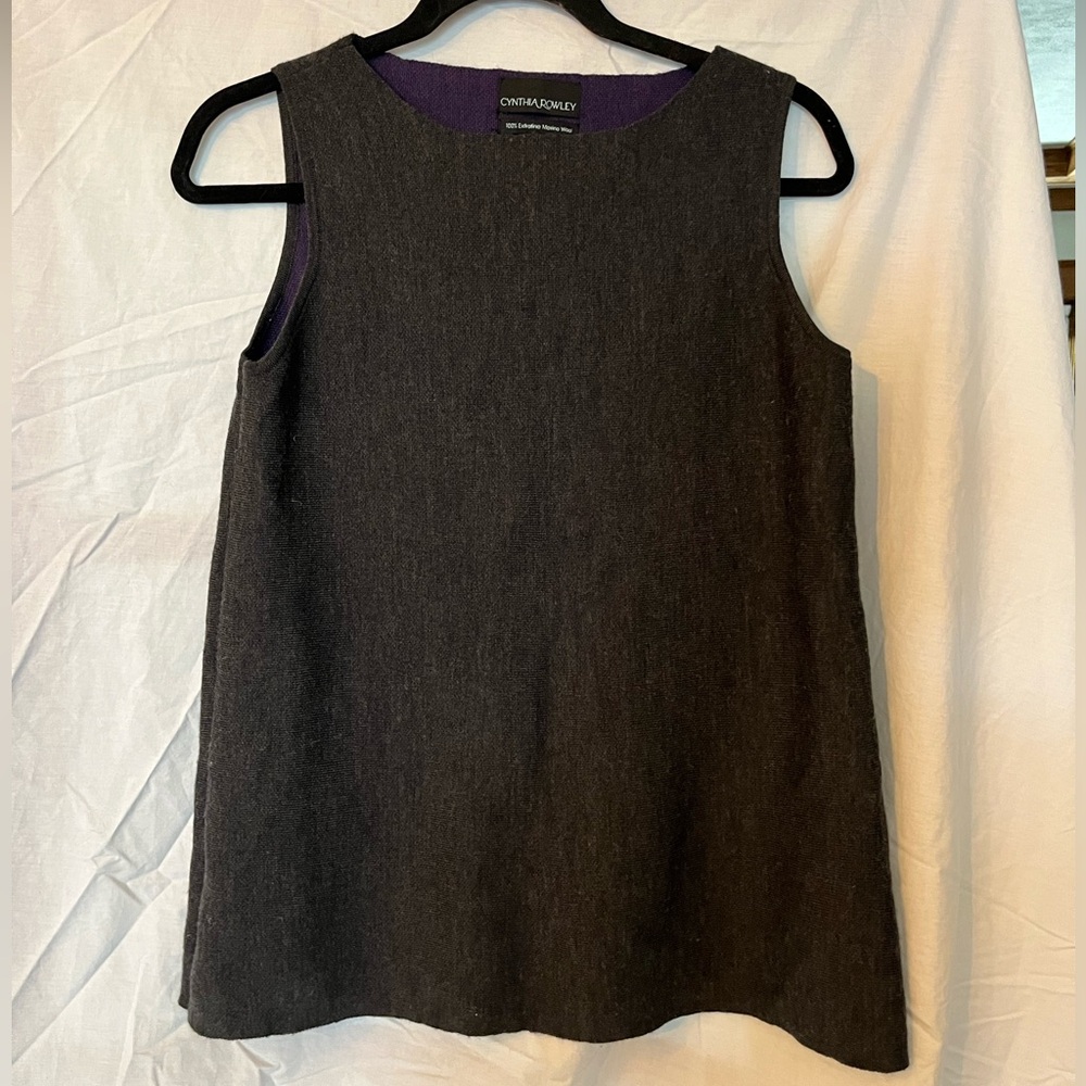 Cynthia Rowley Gray Merino Wool Vest